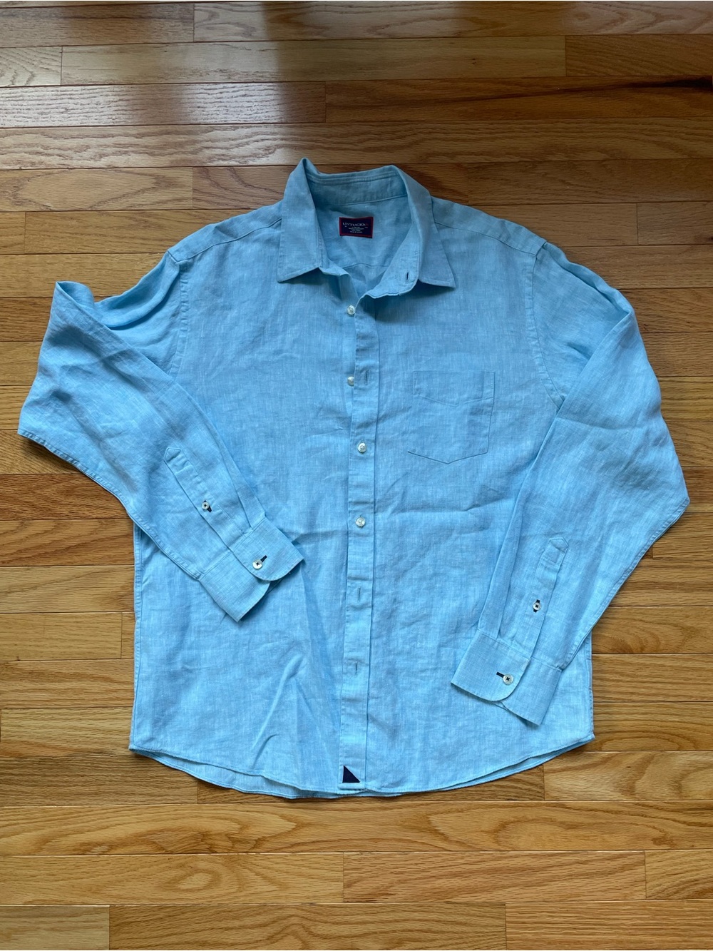UNTUCKit Light Blue 100% Linen Button-Up Shirt - Wrinkle Resistant